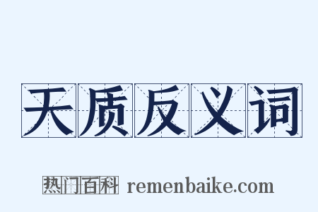 天质反义词是什么意思的图片